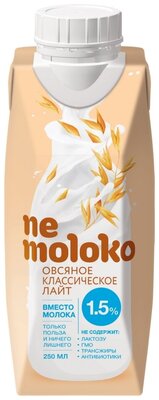 Овсяный напиток nemoloko Классическое лайт 1.5%