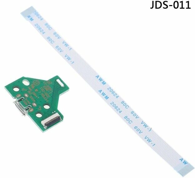 Плата / разъем / порт Micro usb jds 011 + Шлейф контактный 12pin для геймпада dualshock sony ps4 12 контактов