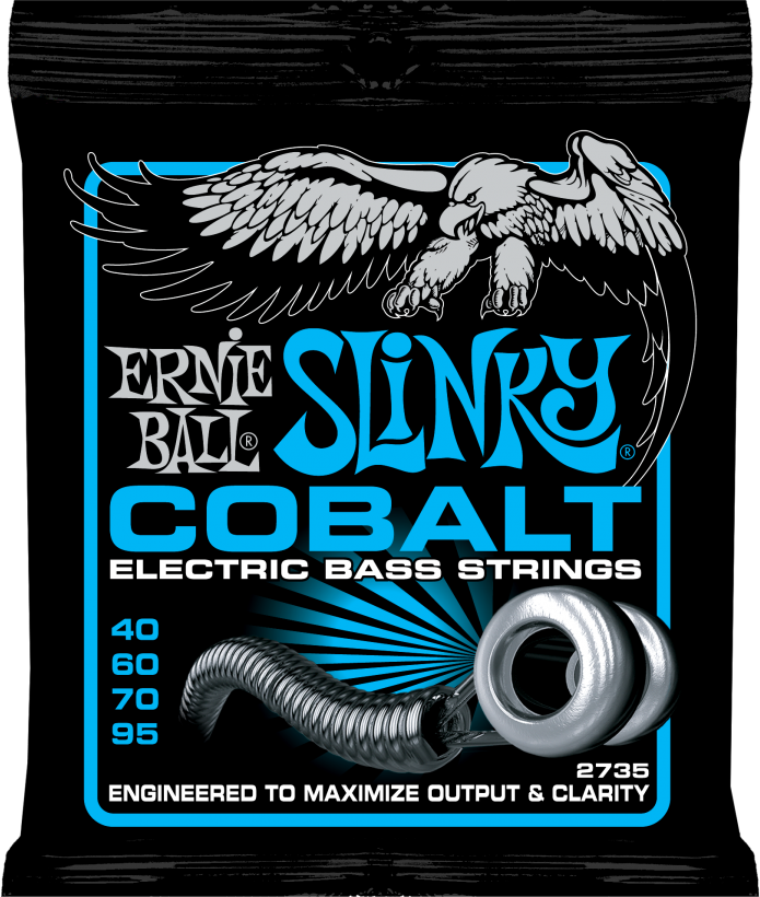 Ernie Ball 2735 струны для бас-гитары Cobalt Bass Extra Slinky (40-60-70-95)