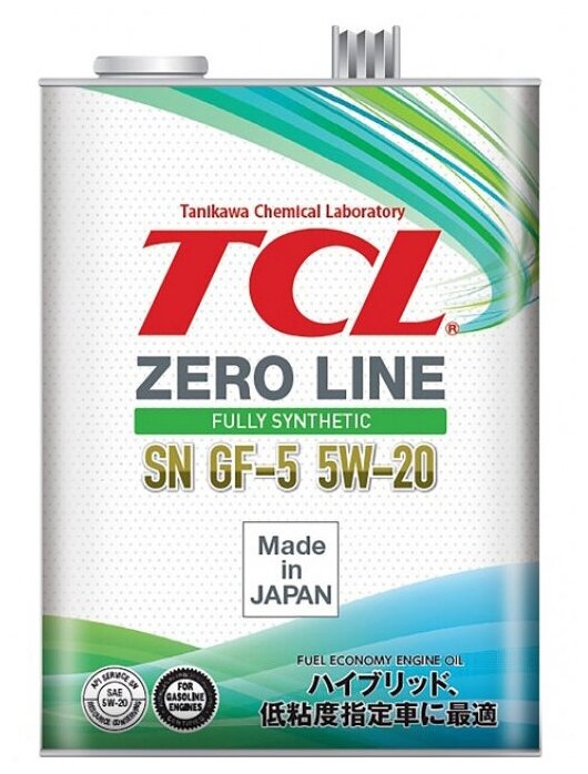 Масло моторное TCL Zero Line Fully Synth, Fuel Economy, SP, GF-6, 5W20, 4л