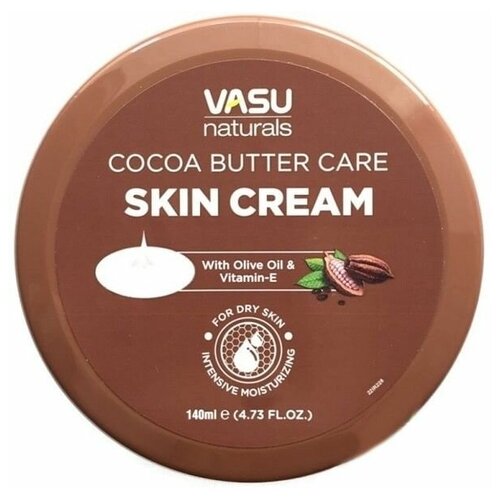 Крем для кожи Trichup Vasu Cocoa Butter с маслом какао, 140 мл интенсивно увлажняющий уход для губ apivita cocoa butter spf 20 4 4 гр