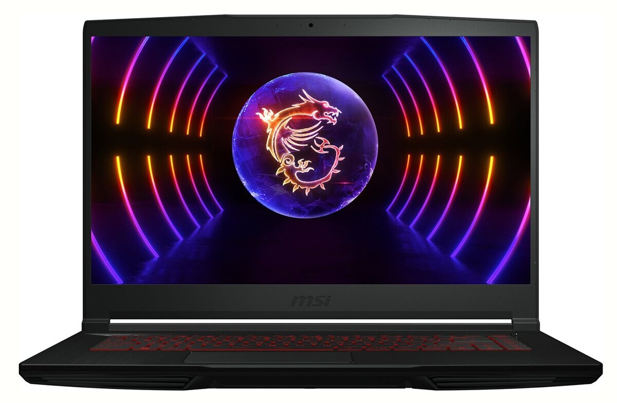 Ноутбук MSI Thin GF63 12UC-1047XRU 9S7-16R821-1047 (15.6" Core i5 12450H 8 ГБ/ SSD 256 ГБ GeForce® RTX 3050 для ноутбуков) Черный