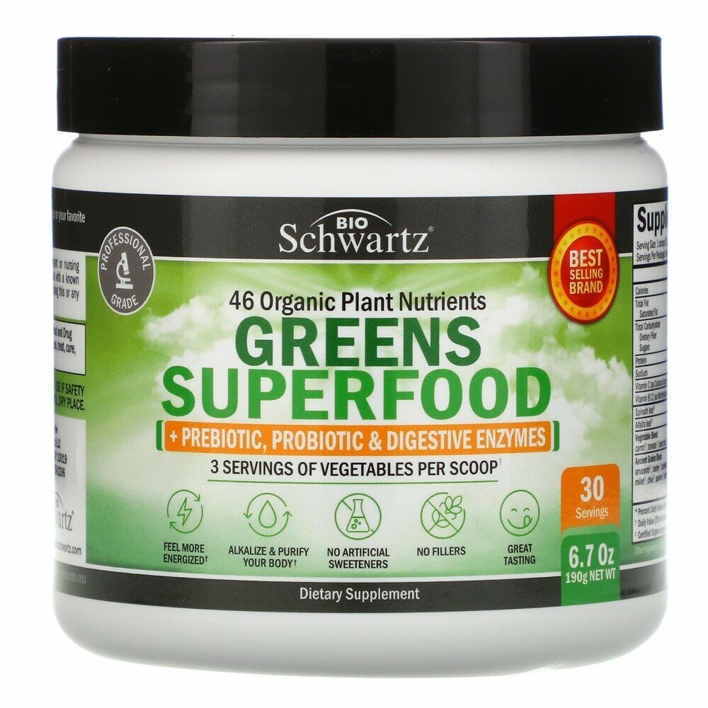 BioSchwartz Greens Superfood 6.7 oz (190 g)