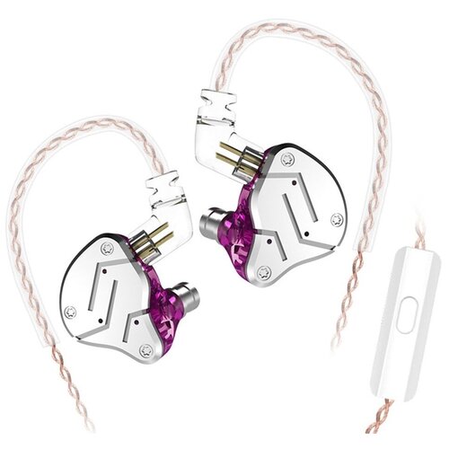 Наушники KZ Acoustics ZSN с микрофоном фиолетовый 279000₽