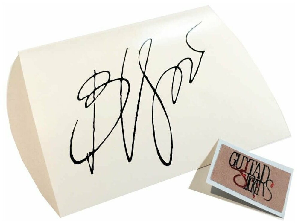 Наклейка на гитару "Автограф Виктора Цоя"