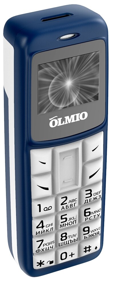 Мобильный телефон Olmio А02 Blue-White - фото №3