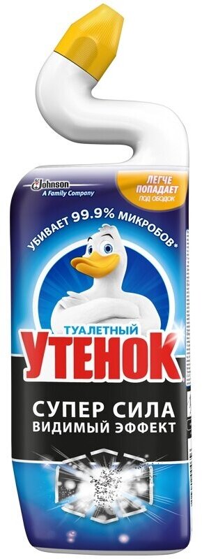 Средство для сантехники Туалетный Утенок "Супер Сила Видимый эффект", 500мл, 12шт. (696892)