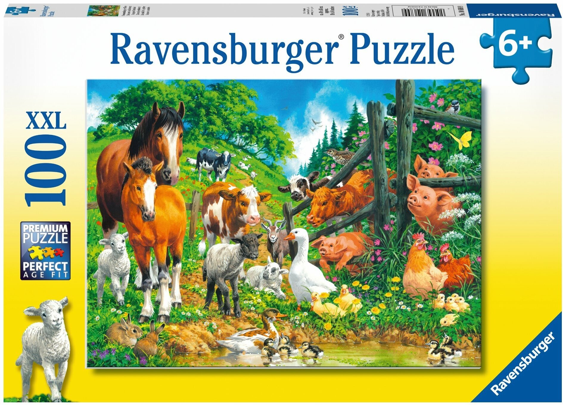 Пазл Ravensburger «Встреча животных», 100 эл.