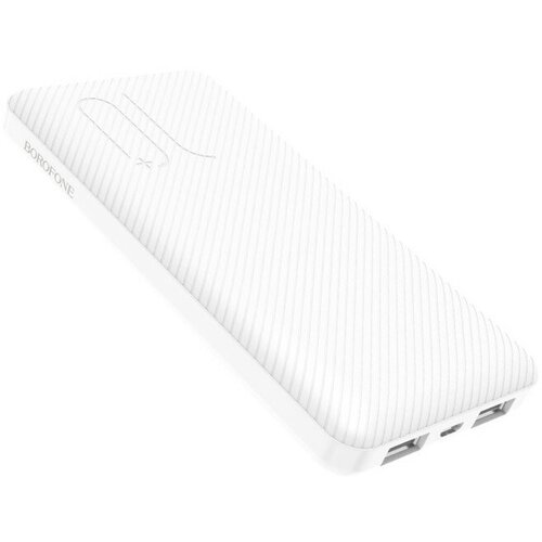 Внешний аккумулятор 10000 mAh BT28 BOROFONE белый внешний аккумулятор accesstyle seashell 10pd 10000 мач 2 usb 2 1 а дисплей черный