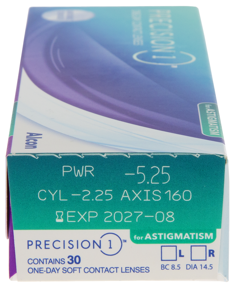 Контактные линзы Alcon Precision1 for Astigmatism, 30 шт., R 8,5, D -6,5, CYL: -1,25, AХ: 170 - фотография № 8