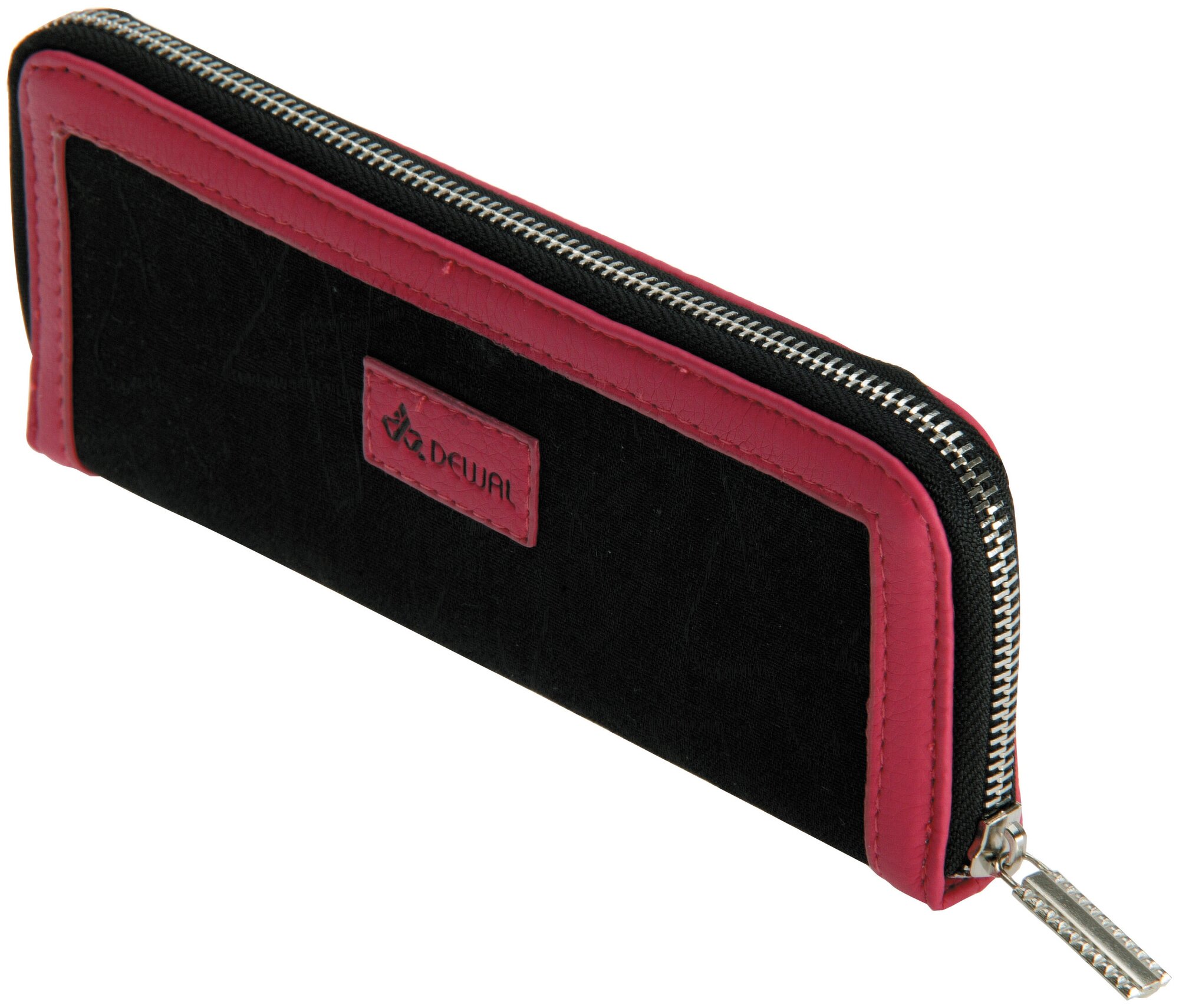 Футляр для ножниц DEWAL PRO, одинарный, полимерный материал, черно-розовый 9х21 см GPT006A