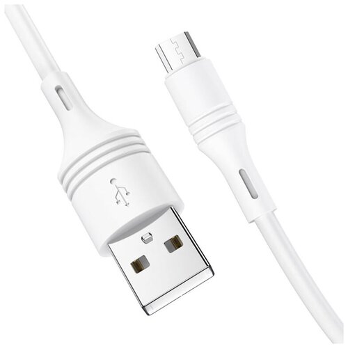 Кабель Borofone BX43 CoolJoy USB - Micro-USB, 1 м, 1 шт., белый кабель usb микро usb borofone bx33 billow 1 0м круглый 4a пвх белый