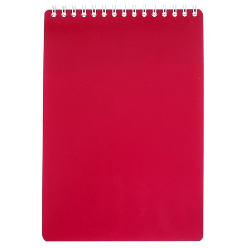 Блокнот Апплика С0368-01 А5, 50 листов, темно-красный апплика блокнот а5 50 листов в клетку на гребне тёмно красный обложка мелованный картон