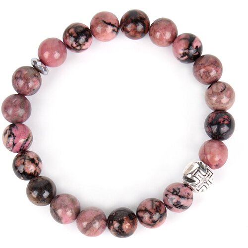 фото Четки-браслет из натурального родонита. d=10 мм. 20 зерен. псалом
