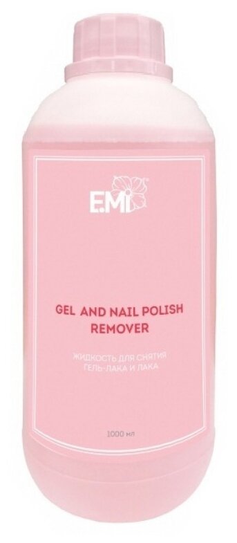 E.MI Жидкость для снятия гель-лака и лака / Gel and Nail Polish Remover 1000 мл