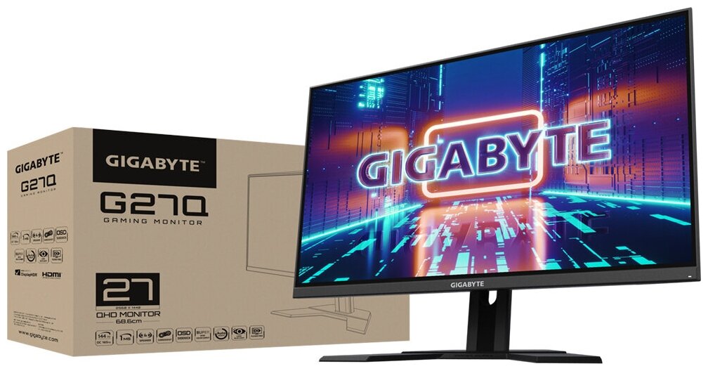 Монитор игровой GIGABYTE 27" черный - фото №2