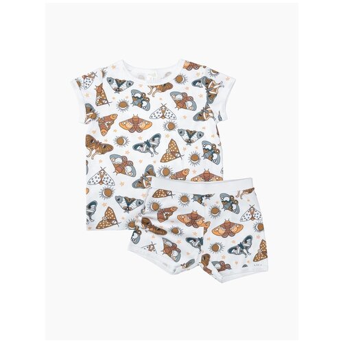Пижама Mjolk, размер 110, мультиколор пижама для девочки цвет коралловый кот рост 104 см