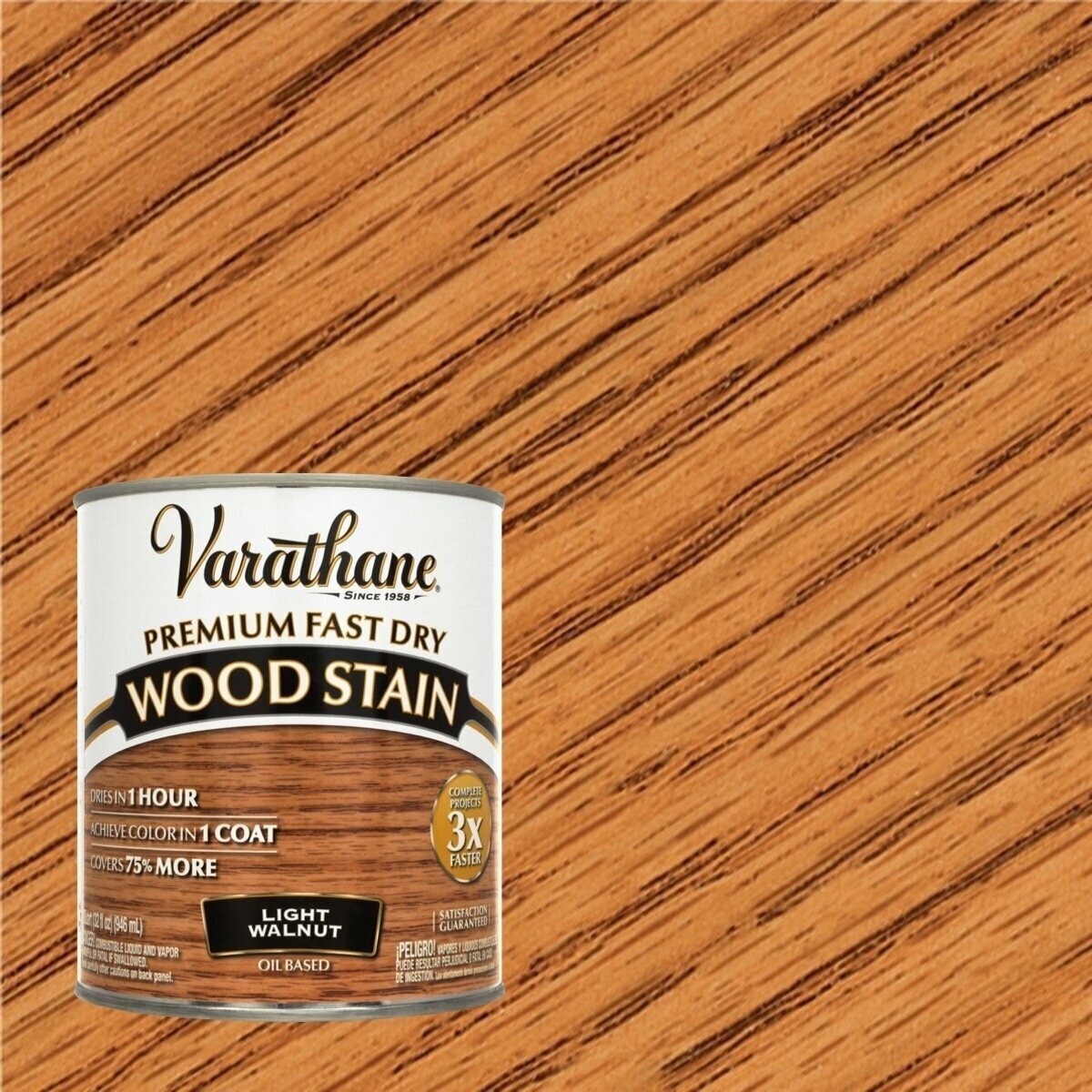 Быстросохнущая морилка на масляной основе Varathane Fast Dry Wood Stain 946 мл Светлый Орех 262015