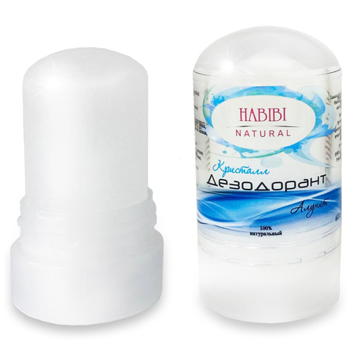 Алунит дезодорант Habibi (Хабиби) без добавок 60 гр. Стик / натуральный антибактериальный / кристалл от потливости / Квасцы минерал от пота и запаха
