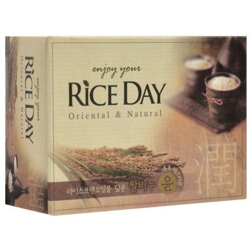 LION Мыло кусковое CJ Rice Day с экстрактом рисовых отрубей, 105 мл, 100 г мыло cj lion rice day с экстрактом лотоса 100 г