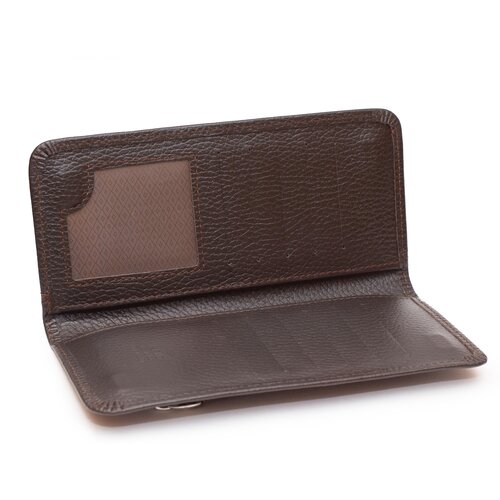 Кошелек HellenBerg, фактура зернистая, коричневый