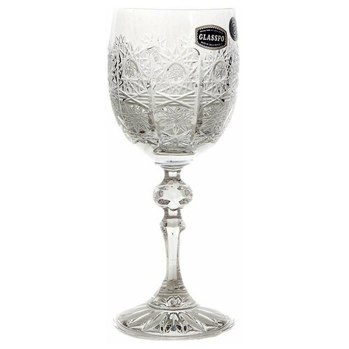 Бокалы для белого вина 170 мл 6 шт Мирель Glasspo Хрусталь резной 006637 11388₽