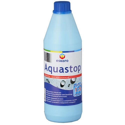 Грунт влагоизолятор eskaro aquastop 1л концентрат 1:5, арт.0778 грунт укрепляющий eskaro aquastop stepler 1л концентрат 1 5 арт 13915