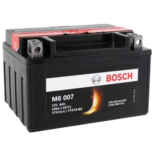 фото Мото аккумулятор bosch m6 007 agm (0 092 m60 070)