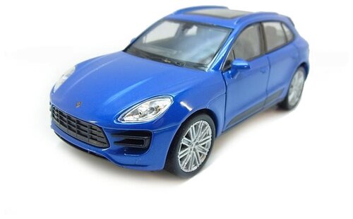 Легковой автомобиль Welly Porsche Macan Turbo (43673) 1:38, 11 см, синий