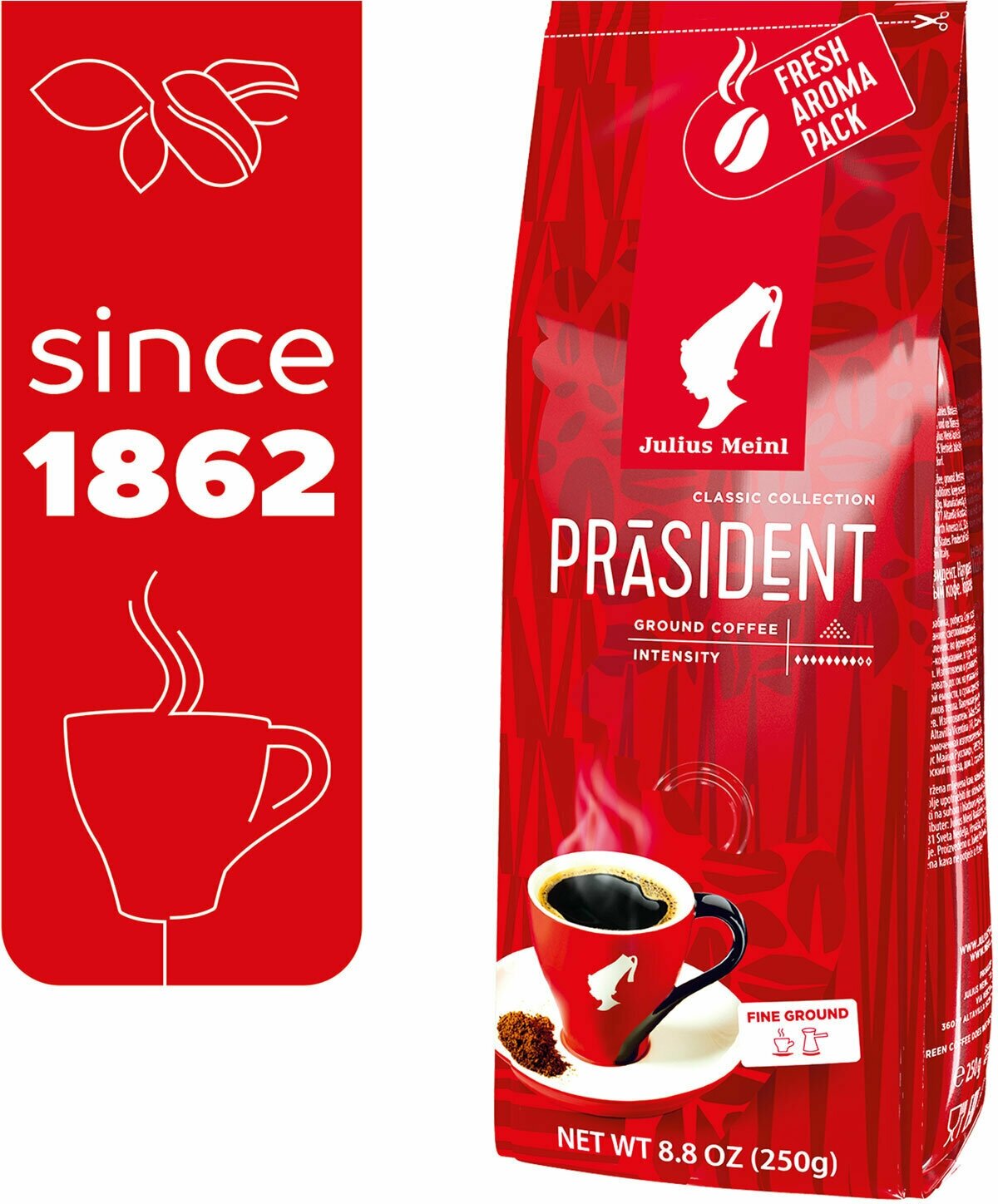 Кофе молотый JULIUS MEINL «Prasident Classic Collection» 250 г, италия. 622749 - фотография № 2