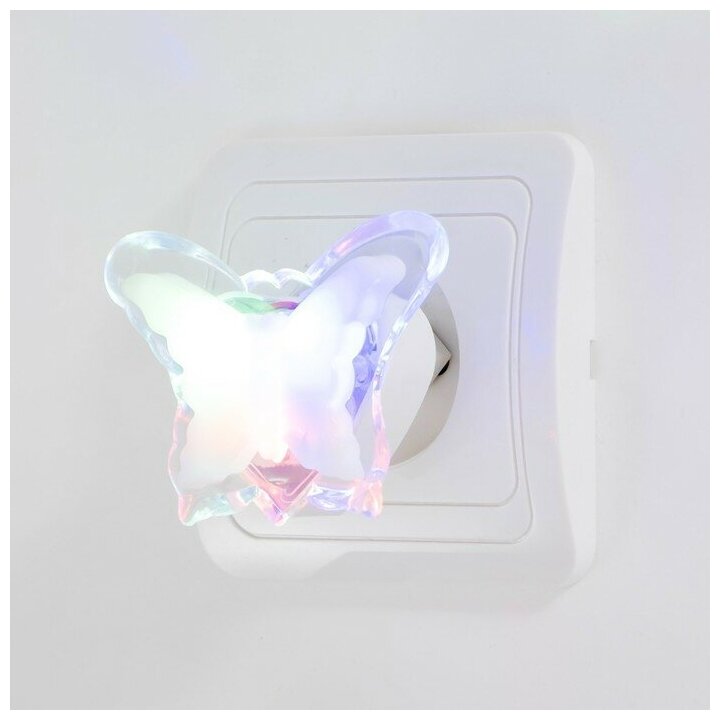 фото Ночник "Бабочка" пластик 5,5х7,5х6 см