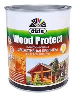 Водозащитная пропитка Dufa Wood Protect, 0.75 л, белый