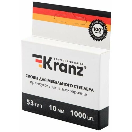 Скобы для мебельного степлера KRANZ 12 мм, тип 53, 1000 шт.