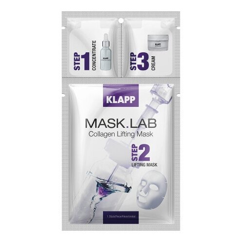 KLAPP Лифтинговая маска с коллагеном 3-х компонентный набор MASK.LAB Collagen Lifting Mask, 1шт.