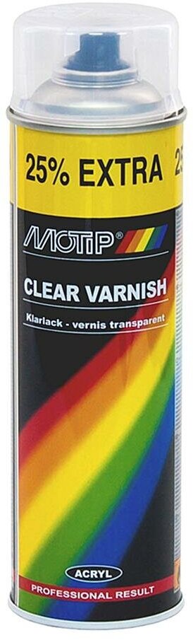 MOTIP 04009 Clear Varnish Лак прозрачный акриловый аэрозоль 500 мл.