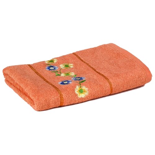 фото Махровое полотенце для лица и рук utex 100 х 50 см цветы