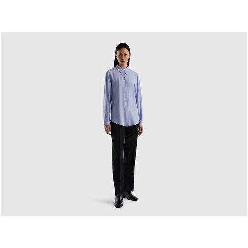 Рубашка однотонная из вискозы United Colors of Benetton для женщин 23P-5WPWDQ02Z-016-XL