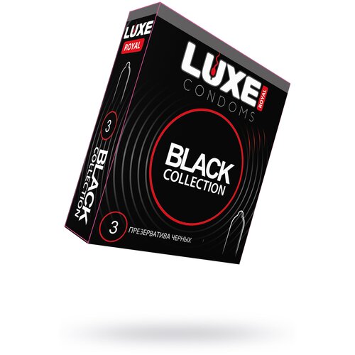 Презервативы LUXE ROYAL Black Collection, 3 шт. презервативы со смазкой латексные