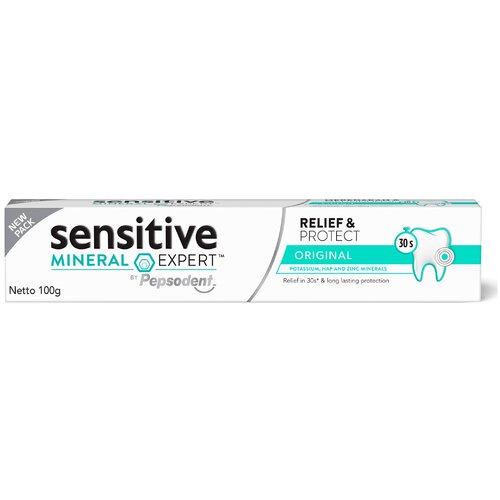 Зубная паста SENSITIVE MINERAL EXPERT Классическая, 100 гр зубная паста sensitive whitening минерал эксперт от пепсодент 100 г