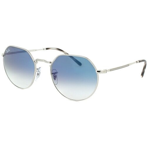 Солнцезащитные очки Ray-Ban, круглые, оправа: металл, градиентные, серебряный