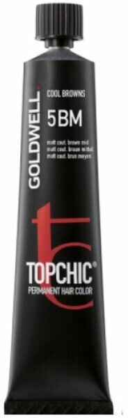 Goldwell Topchic стойкая крем-краска для волос, 5BM средне-коричневый матовый, 60 мл