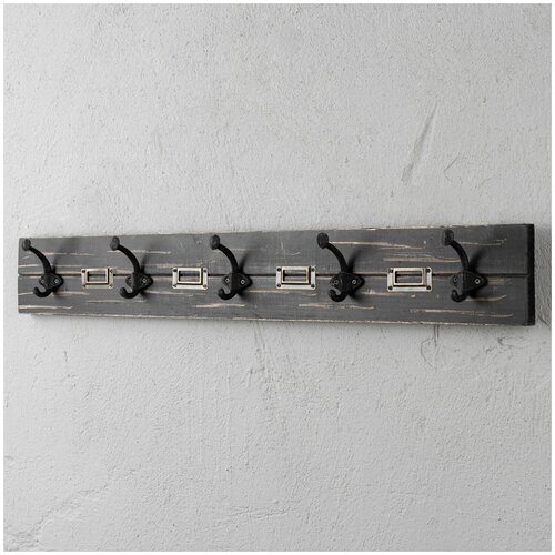 Настенная вешалка Coat Hanger Black Patina With 5 Hooks