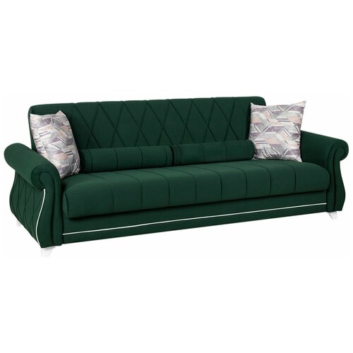 Прямой диван Первый Мебельный Роуз Оливковый / Оригами, велюр