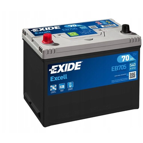 Аккумулятор Exide Excell EB705 70 Ач 540А прям. пол.