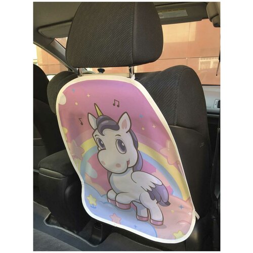фото Защитная накидка joyarty "музыкальный единорог" на спинку автомобильного сидения