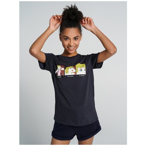 фото Футболка с кор.рукавом твое 70888 размер m, темно-серый, women