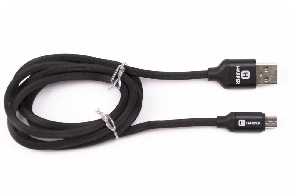 USB кабель (HARPER SCH-330 BLACK (MICRO-USB, 1м, оплетка силикон))