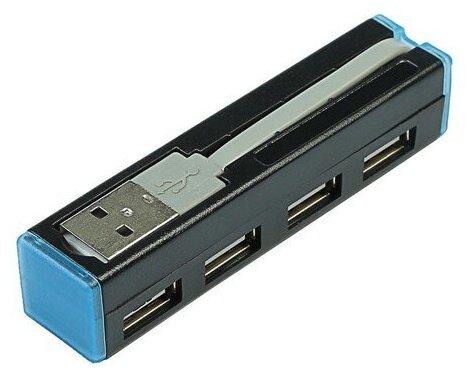 USB-концентратор CBR CH 135, разъемов: 4, черный - фото №2