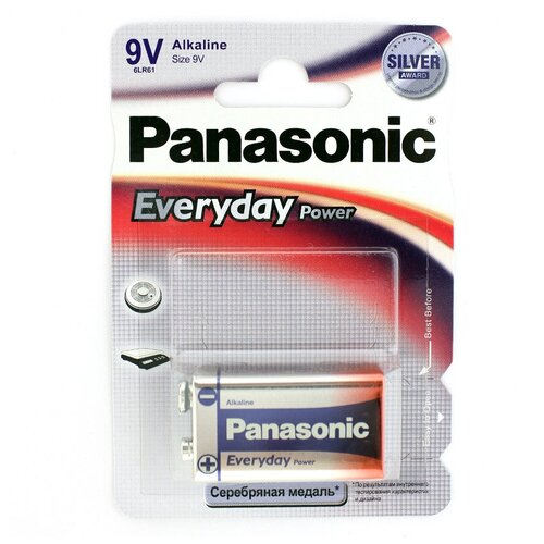 Щелочные батарейки Panasonic Everyday Power (9V) 6LR61REE/1BR - 6LR61REE-1BR