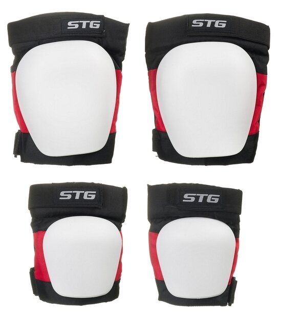 Комплект защиты, защита колена STG, YX-0339, M, черный/красный/белый